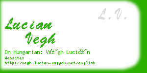 lucian vegh business card